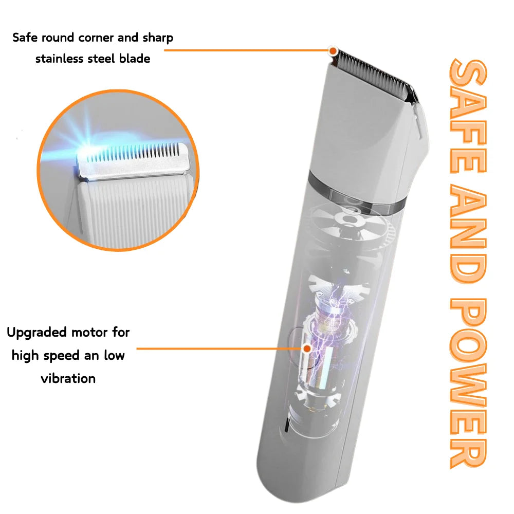 4 in 1 Rechargeable Cordless Pet Clipper Grooming Kit Low Noise USB Electric Dog Trimmer